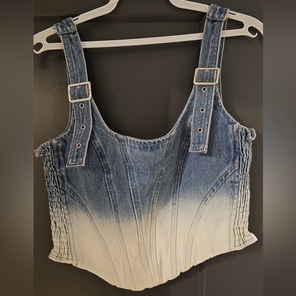Amanda Uprichard Raisa Top Denim Corset NWT - Picture 4 of 6